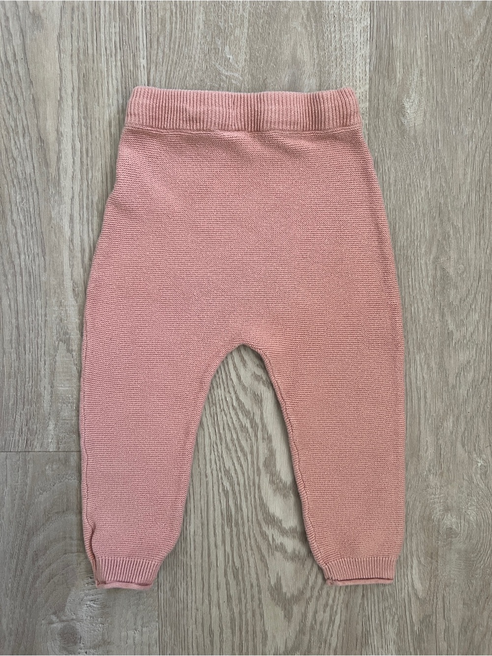 H&M Baby Knit Sweater Pants 2 Piece Set 12M Dusty Pink 100% Organic Cotton - Picture 6 of 8
